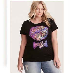 Torrid Lisa Frank Lips slim fit tee